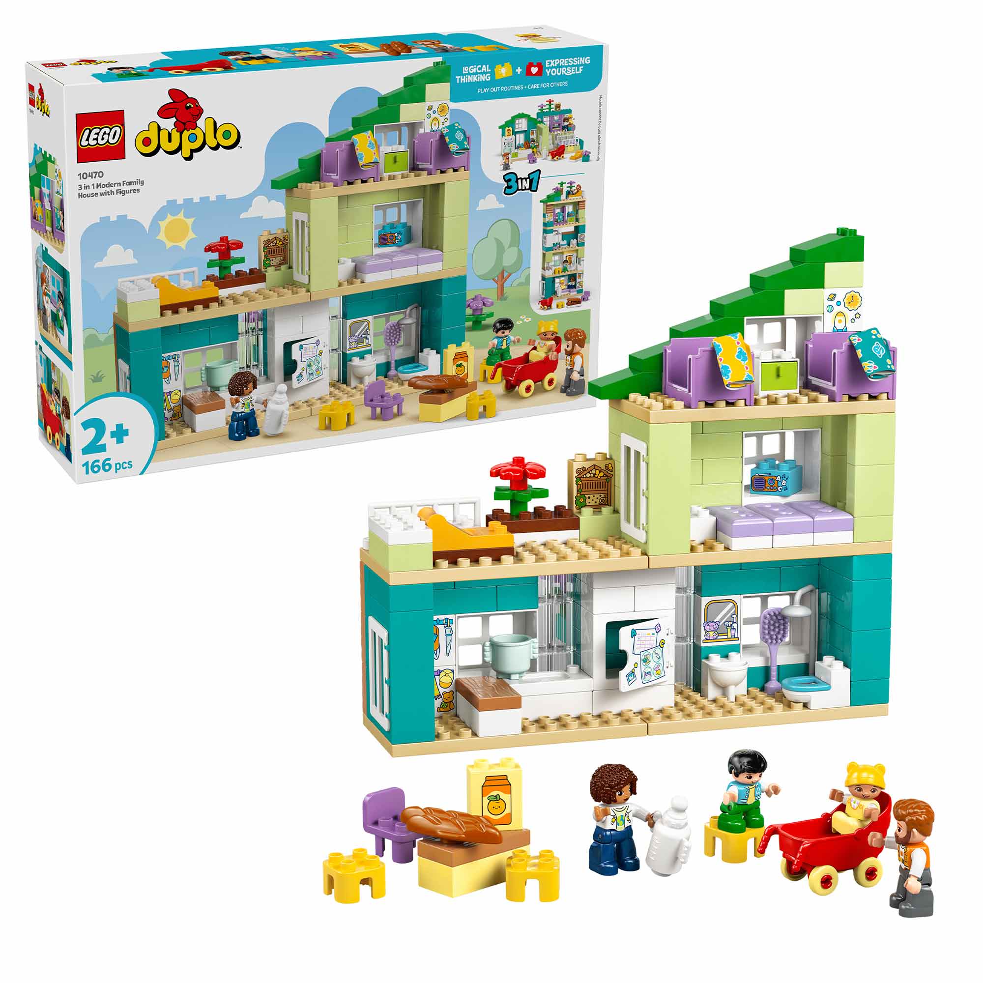 Casa Familiar Moderna “3 en 1” con Figuras