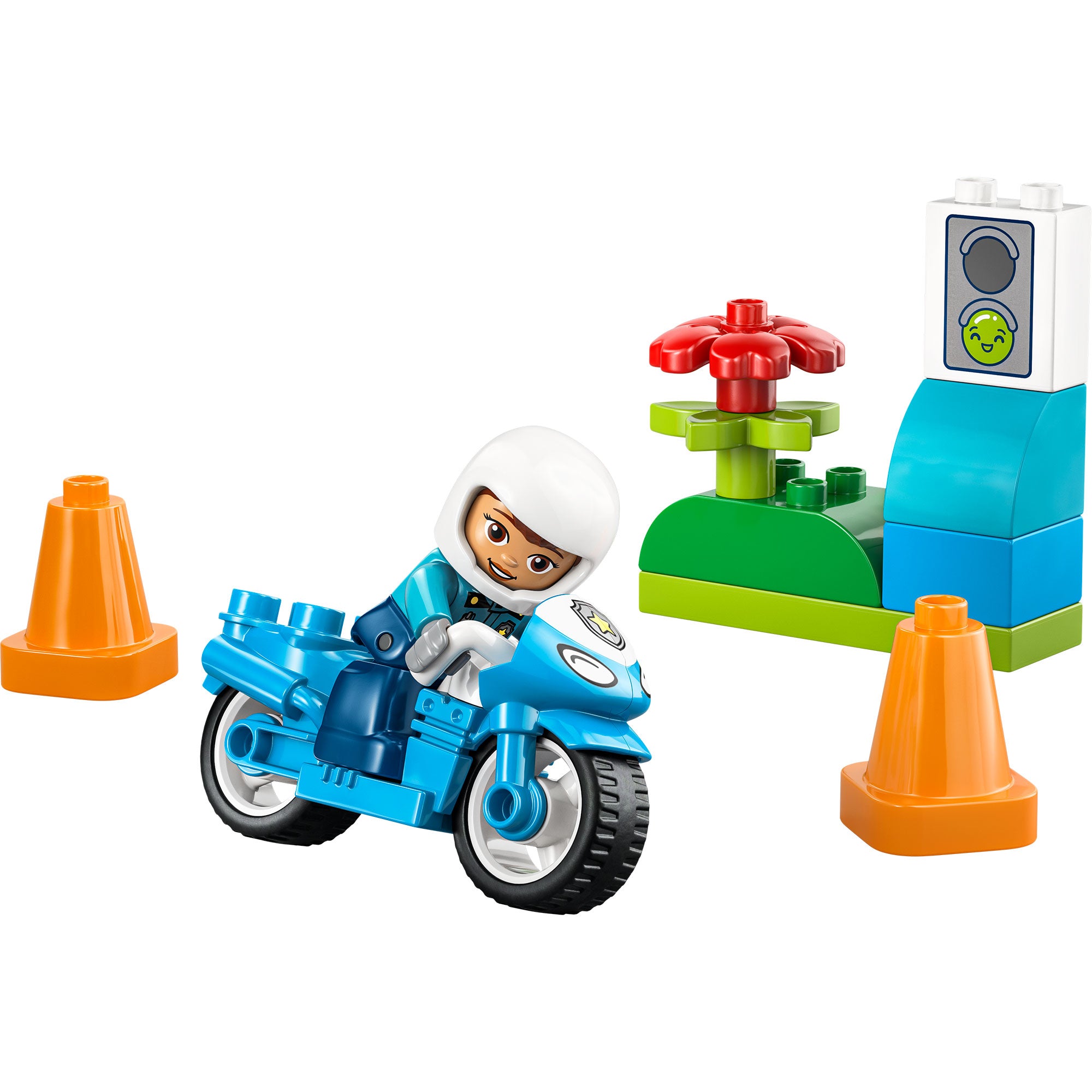 Moto de Policía Azul