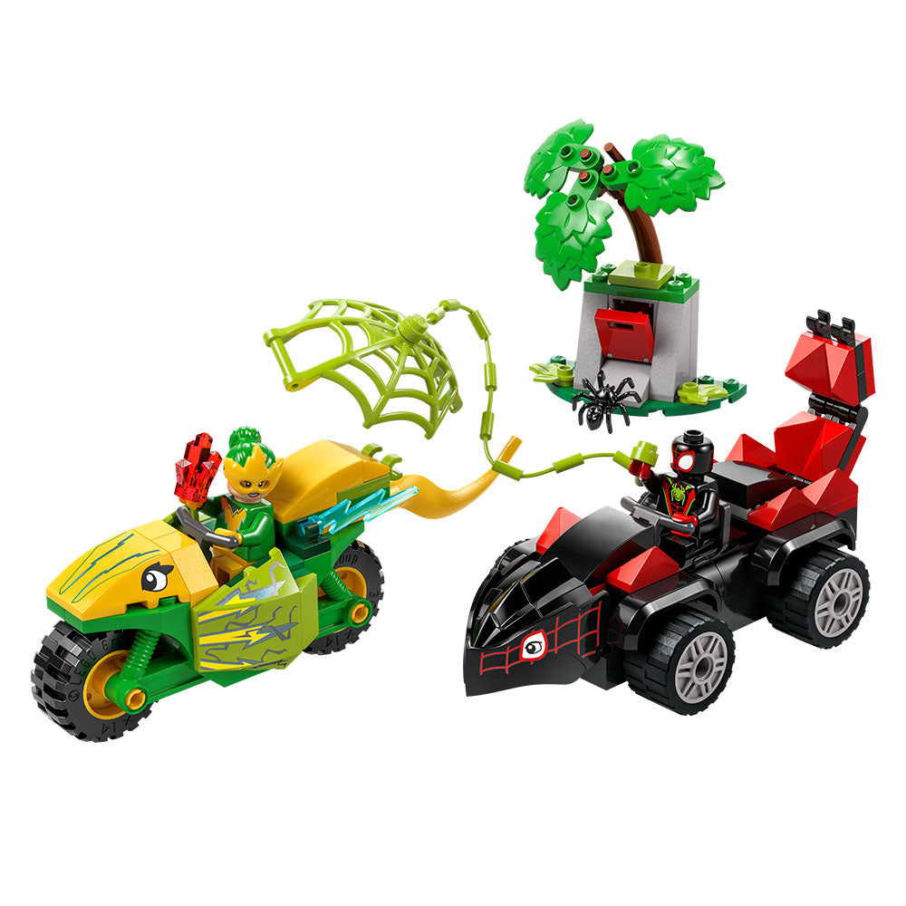Spin y Electro: Duelo de Vehículos Dinosaurio