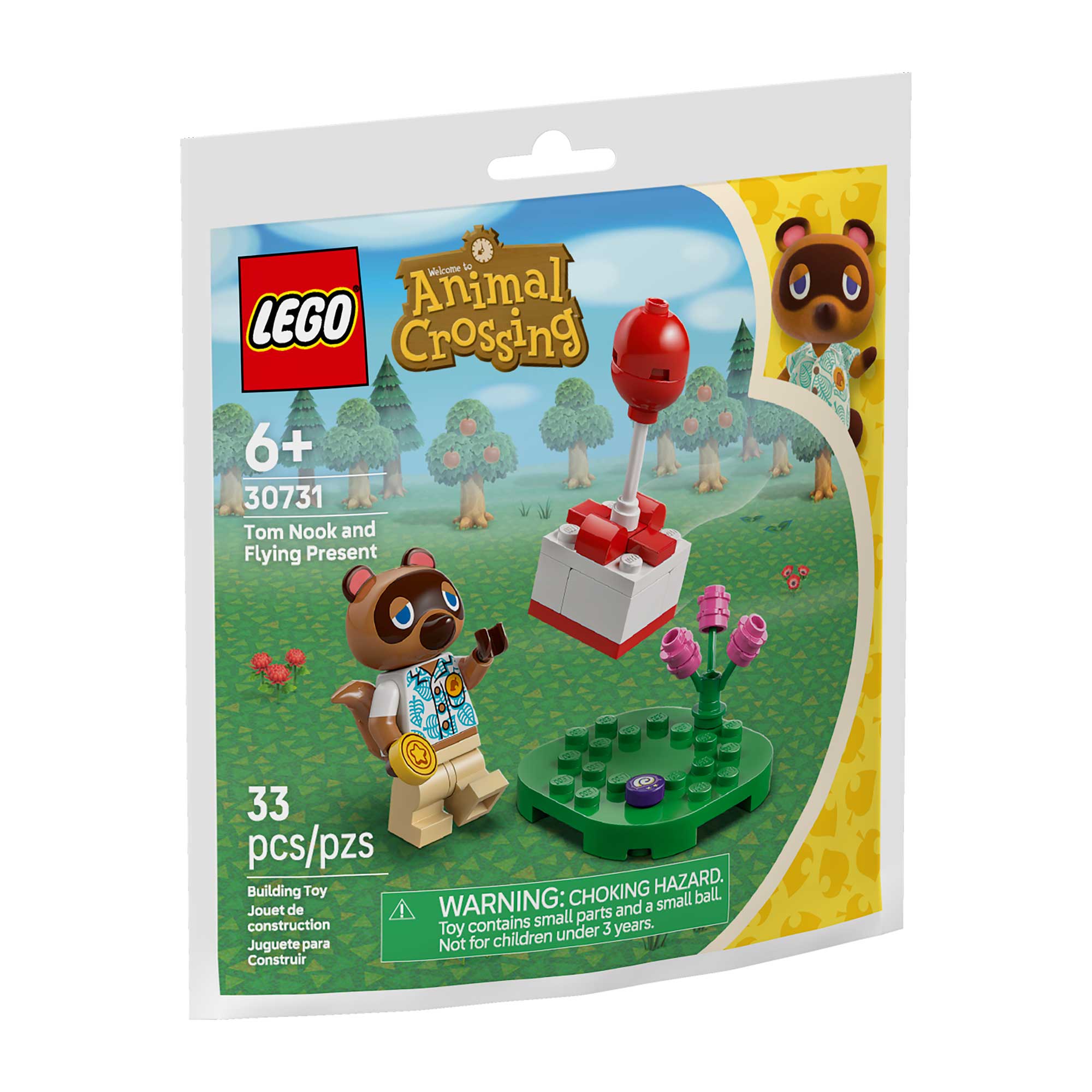 Tom Nook con regalo volante