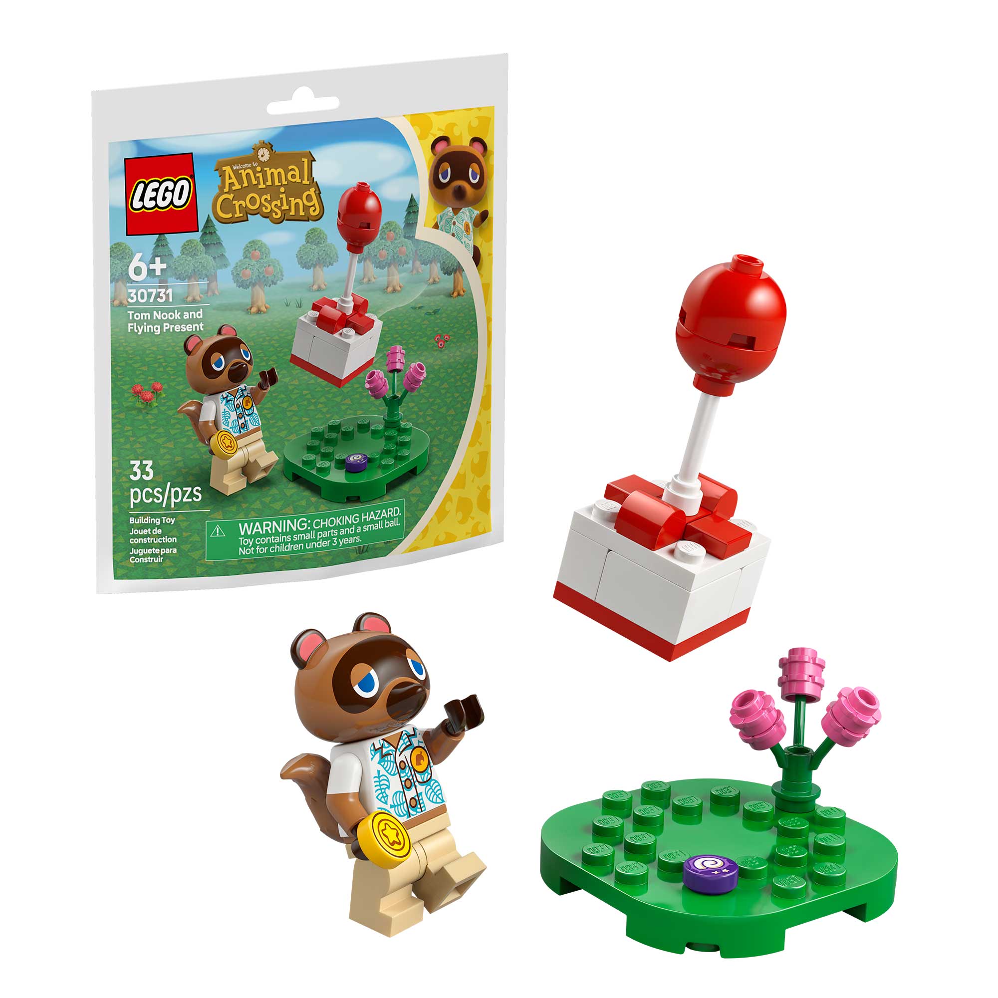 Tom Nook con regalo volante