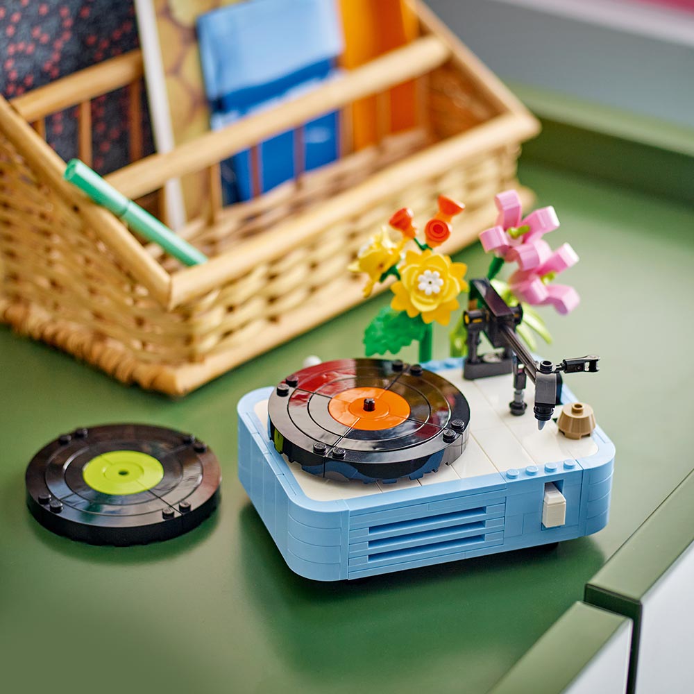 Tocadiscos con Flores