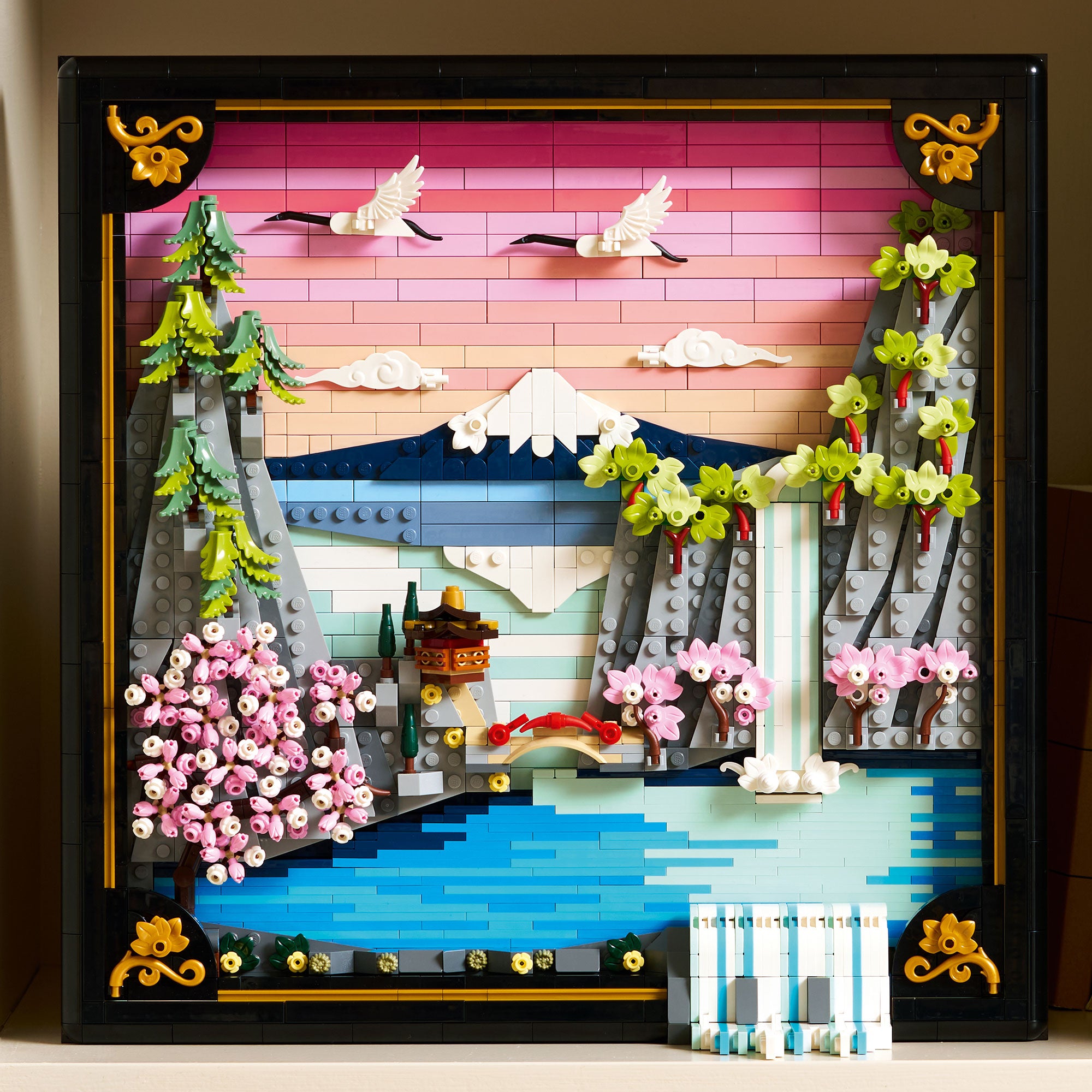 Paisaje Japonés con Cerezos en Flor