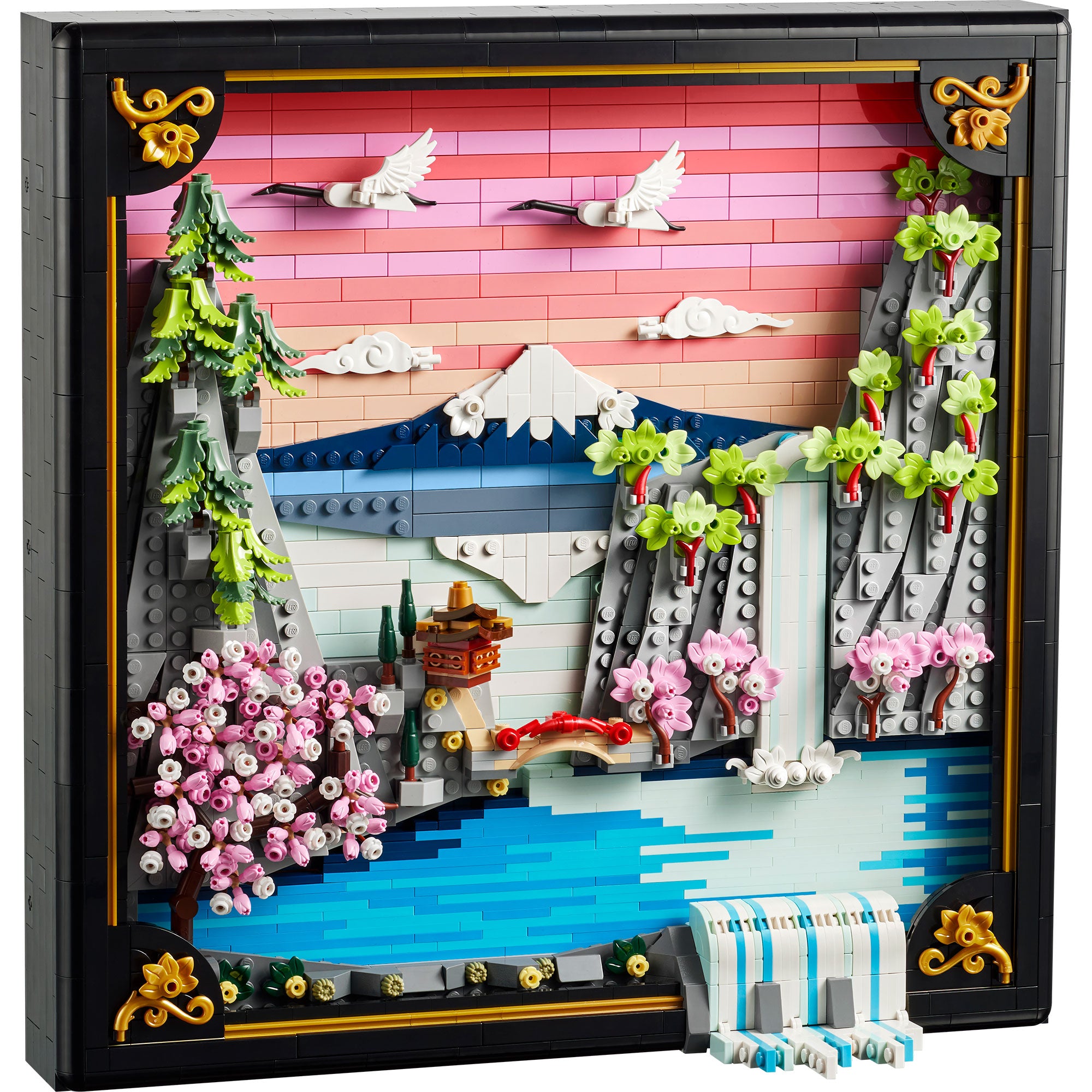 Paisaje Japonés con Cerezos en Flor