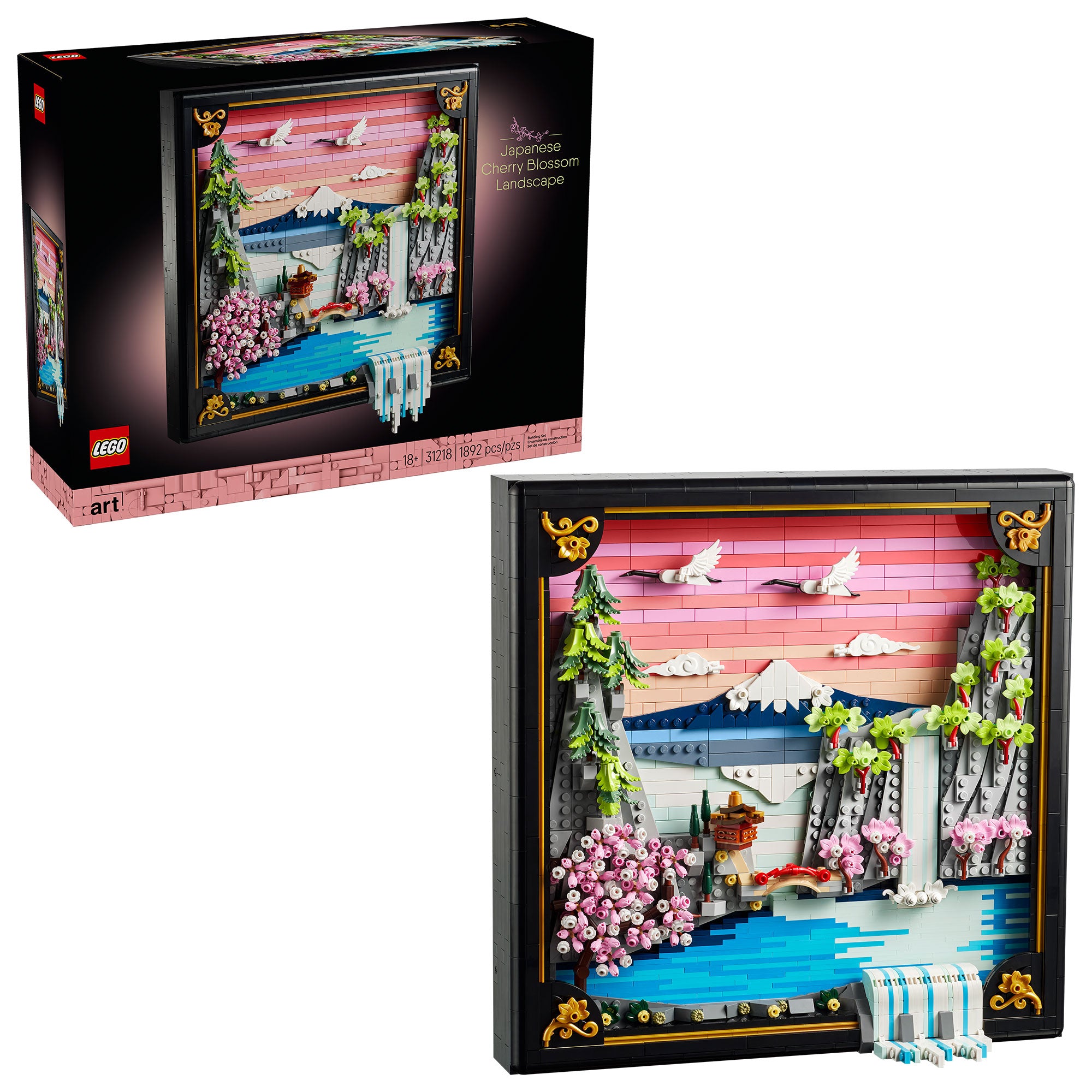 Paisaje Japonés con Cerezos en Flor