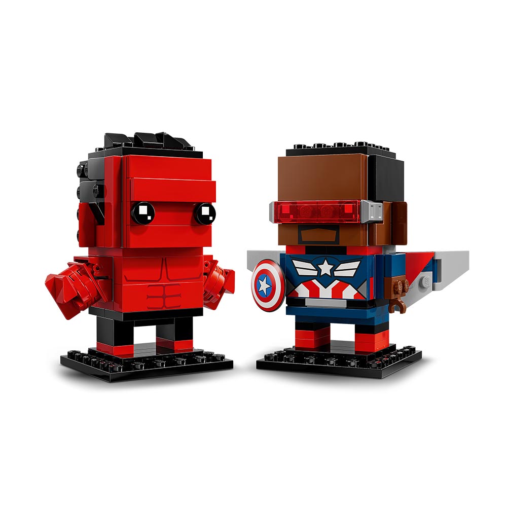 Figuras del Capitán América y Hulk Rojo