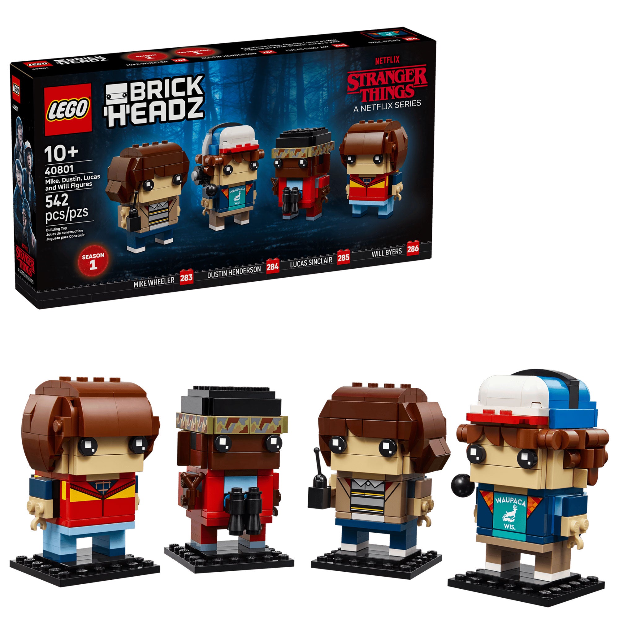 Figuras de Mike, Dustin, Lucas y Will