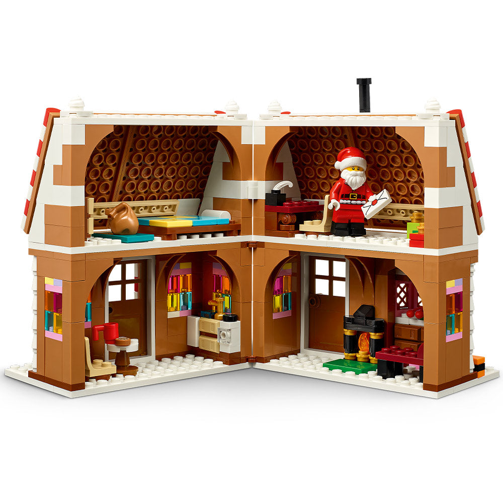 Casa de Galleta de Jengibre Festiva