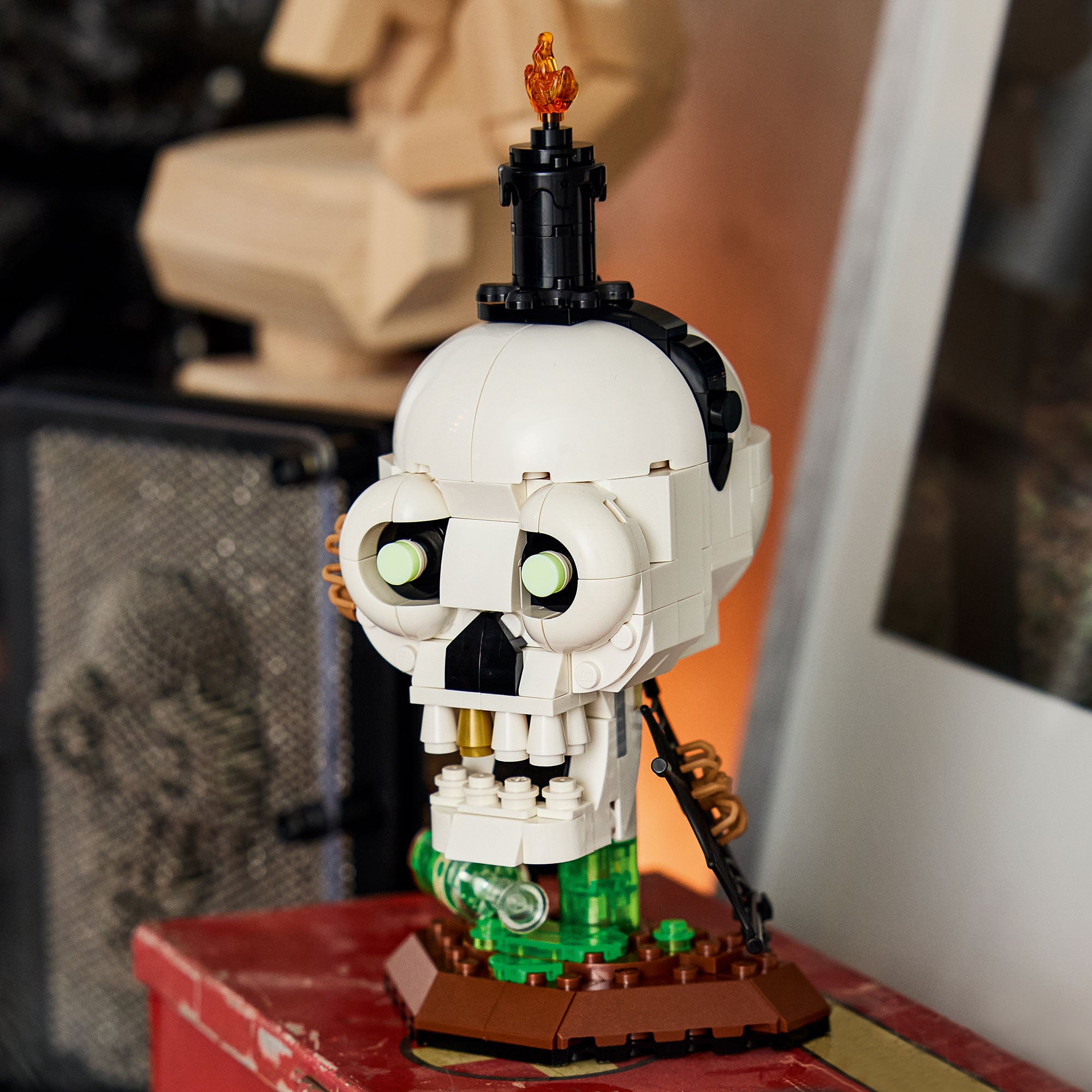 Calavera con Vela de Halloween