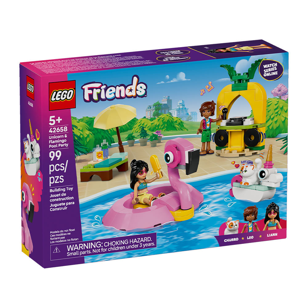 Fiesta en la Piscina con Flamenco y Unicornio