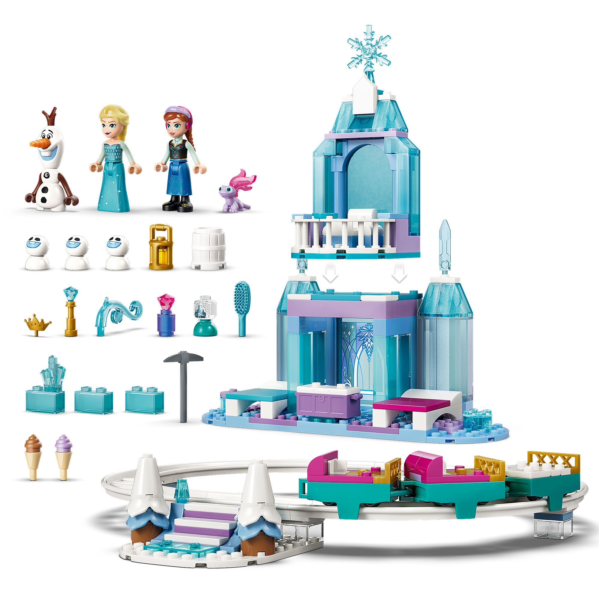 Castillo de Hielo de Elsa y Aventura en la Nieve