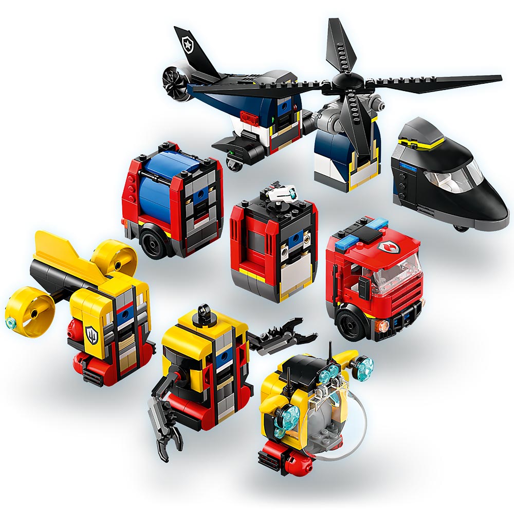 Remix: Helicóptero, Camión de Bomberos y Submarino
