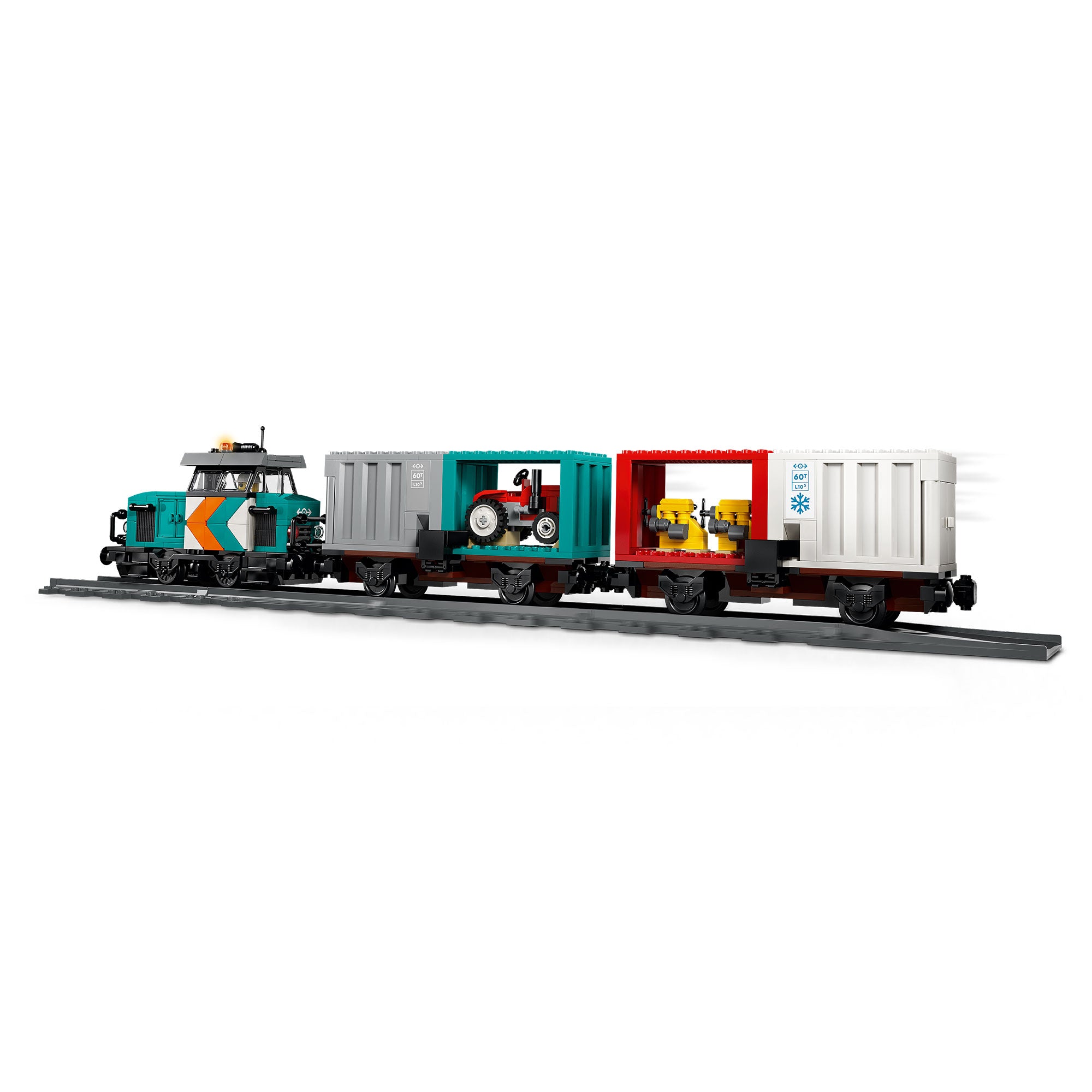 Tren de Mercancías del Puerto con Grúa y Camión