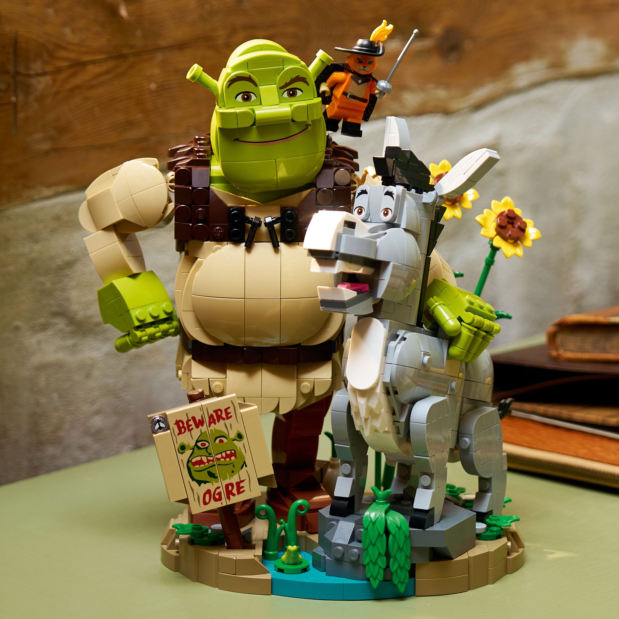 Shrek, Burro y Gato con Botas