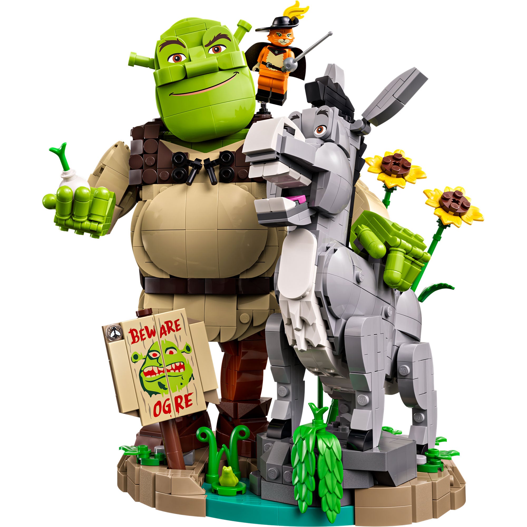 Shrek, Burro y Gato con Botas