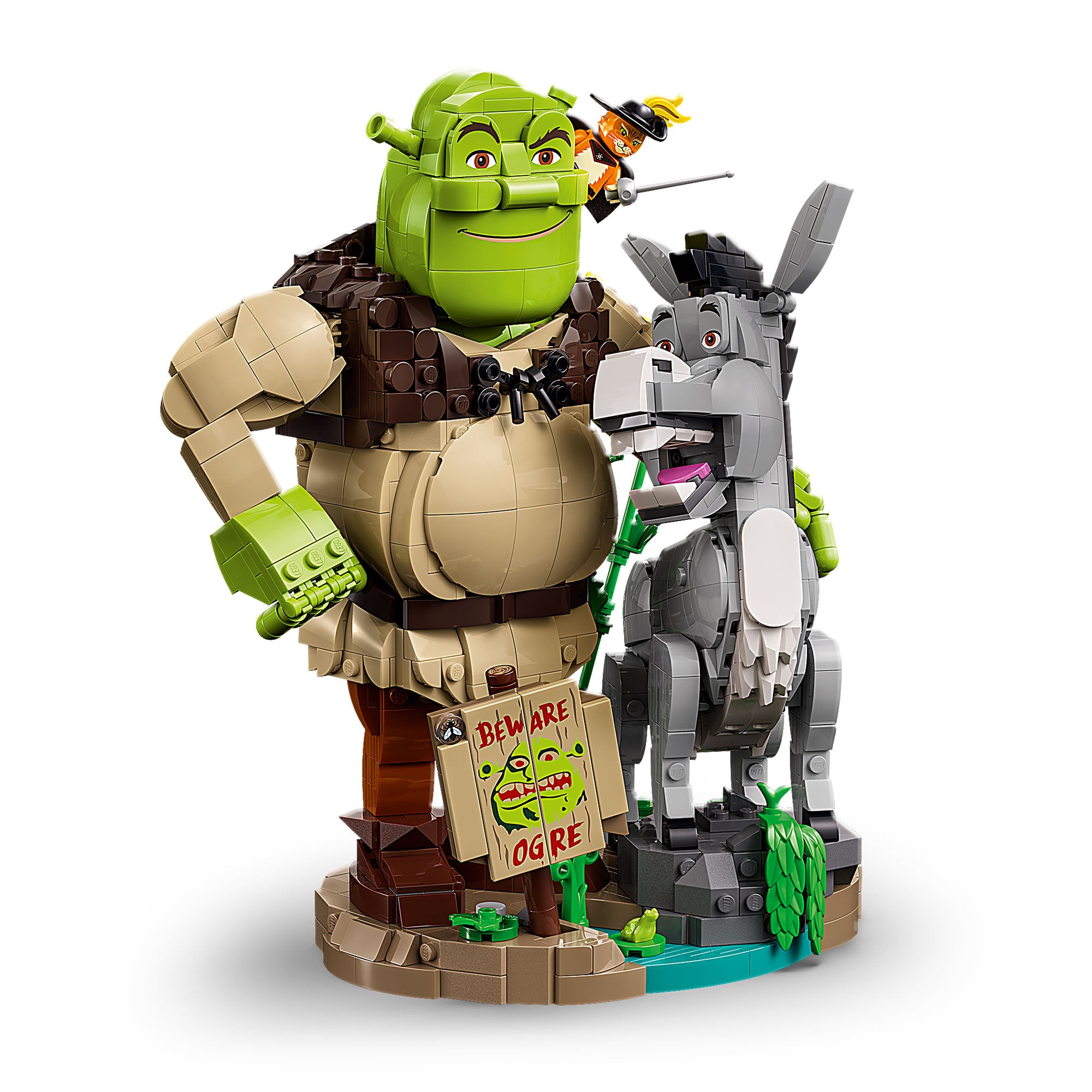 Shrek, Burro y Gato con Botas