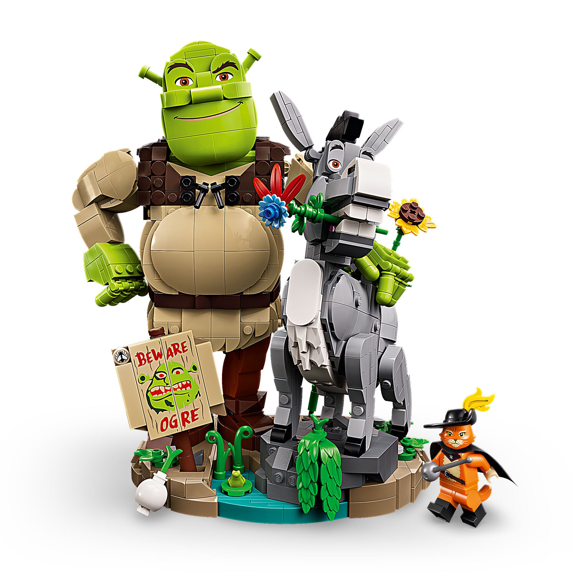 Shrek, Burro y Gato con Botas
