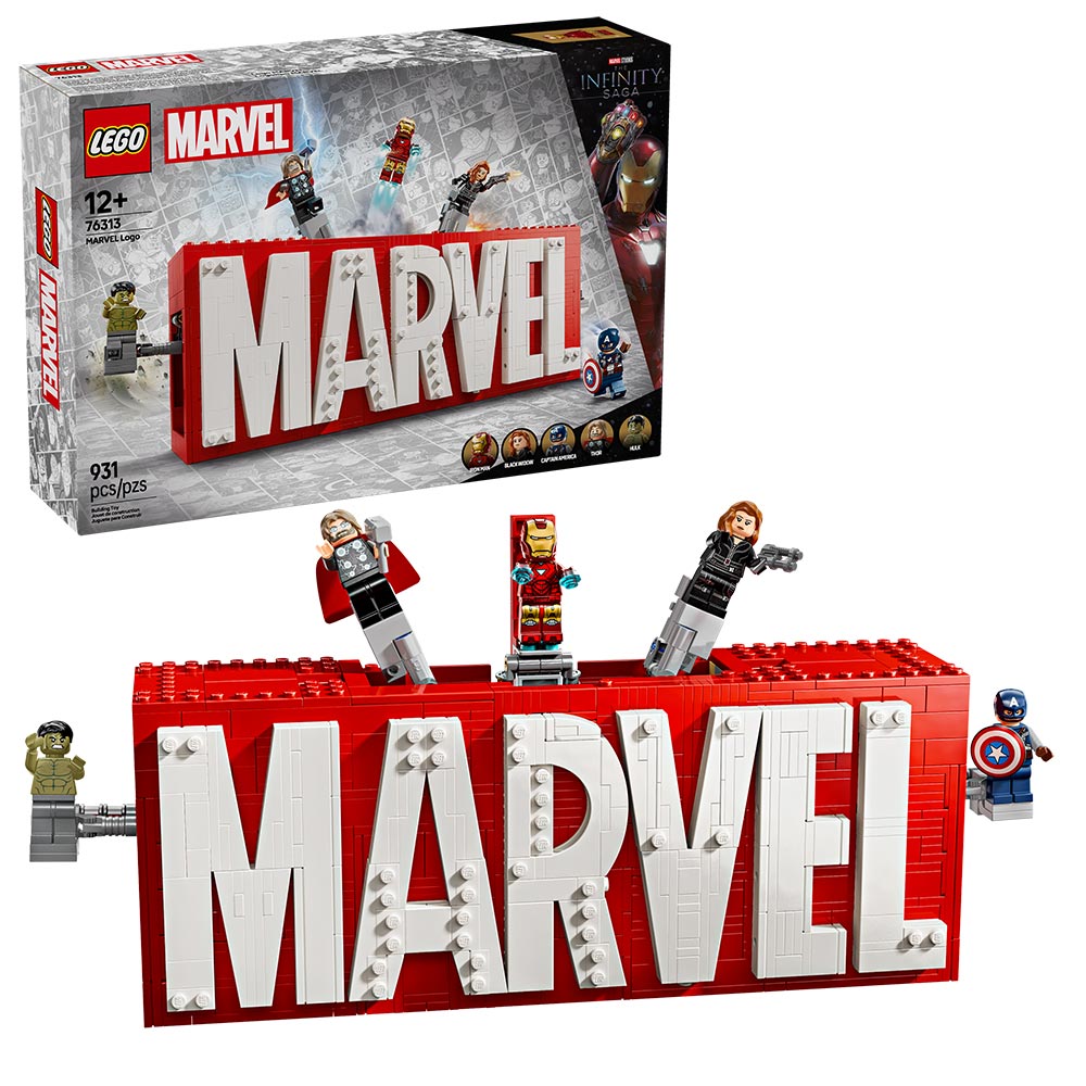 Logotipo MARVEL y Minifiguras