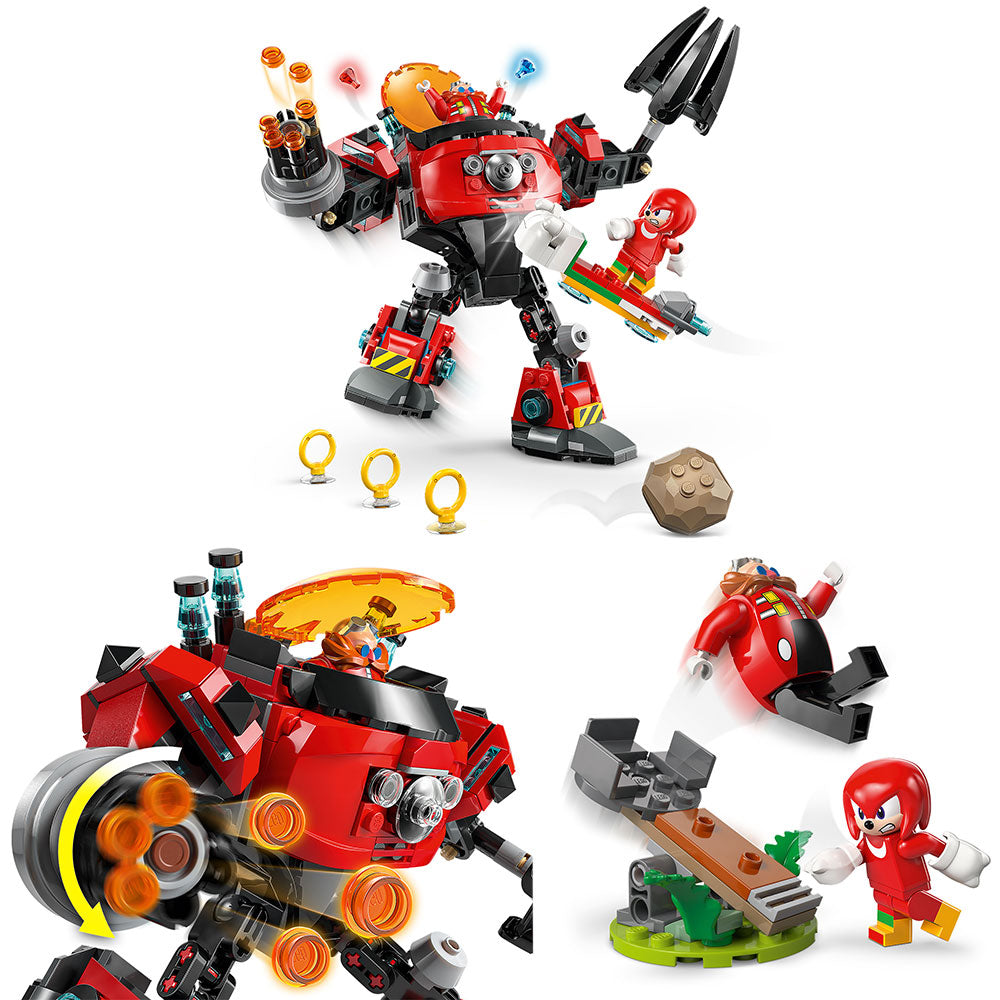 Knuckles vs. Mech Egg Crusher del Dr. Eggman