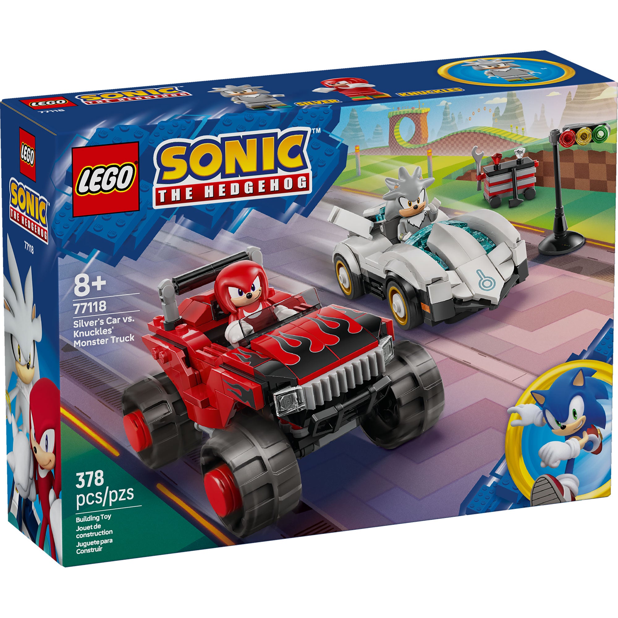 Auto de Silver vs. Monster Truck de Knuckles