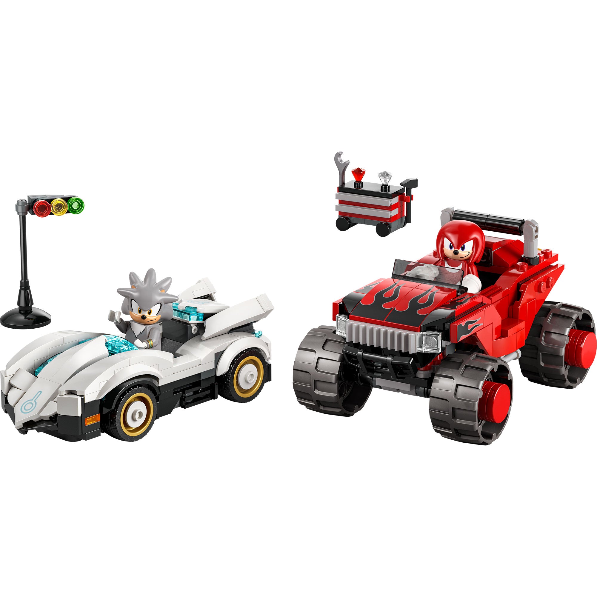 Auto de Silver vs. Monster Truck de Knuckles