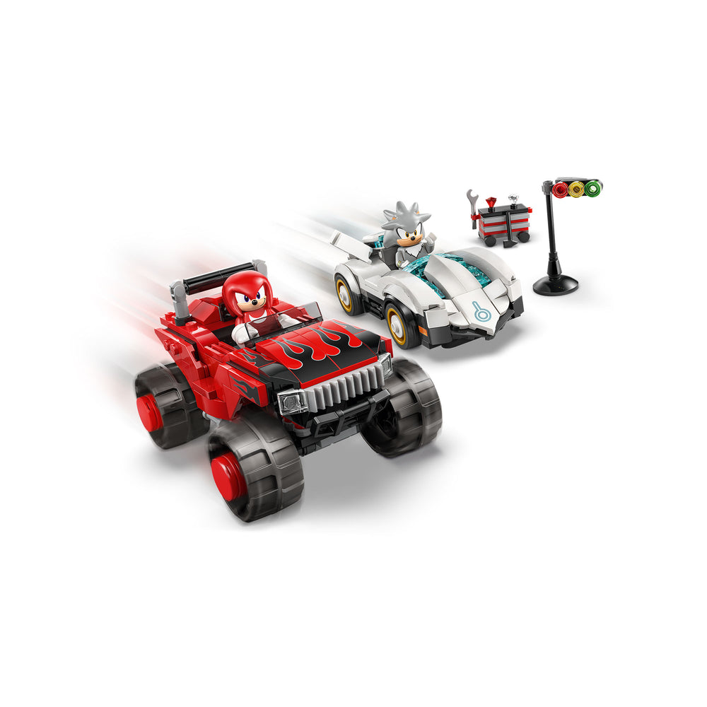 Auto de Silver vs. Monster Truck de Knuckles