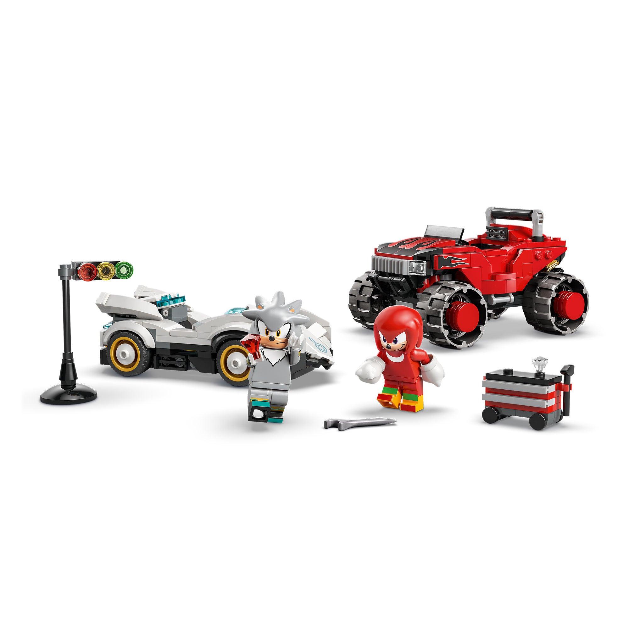 Auto de Silver vs. Monster Truck de Knuckles