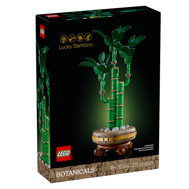 LEGO Botanical Bambú de la Suerte 10344 con tallos verdes y maceta decorativa