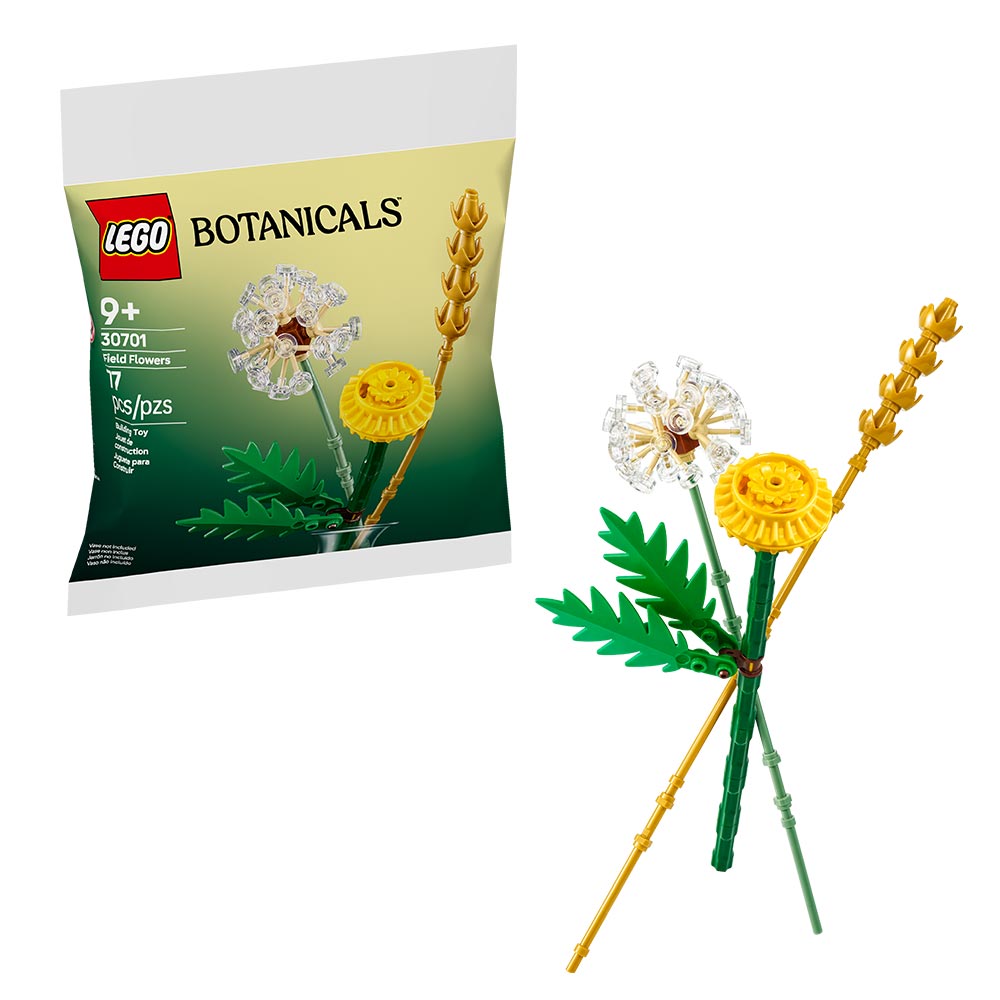 Ramillete LEGO Botanical Flores de Campo con diente de león y espiga de trigo para decorar