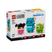 Figuras LEGO BrickHeadz 40861 de Sulley, Mike y Boo de Monstruos S.A. con bases para exhibición