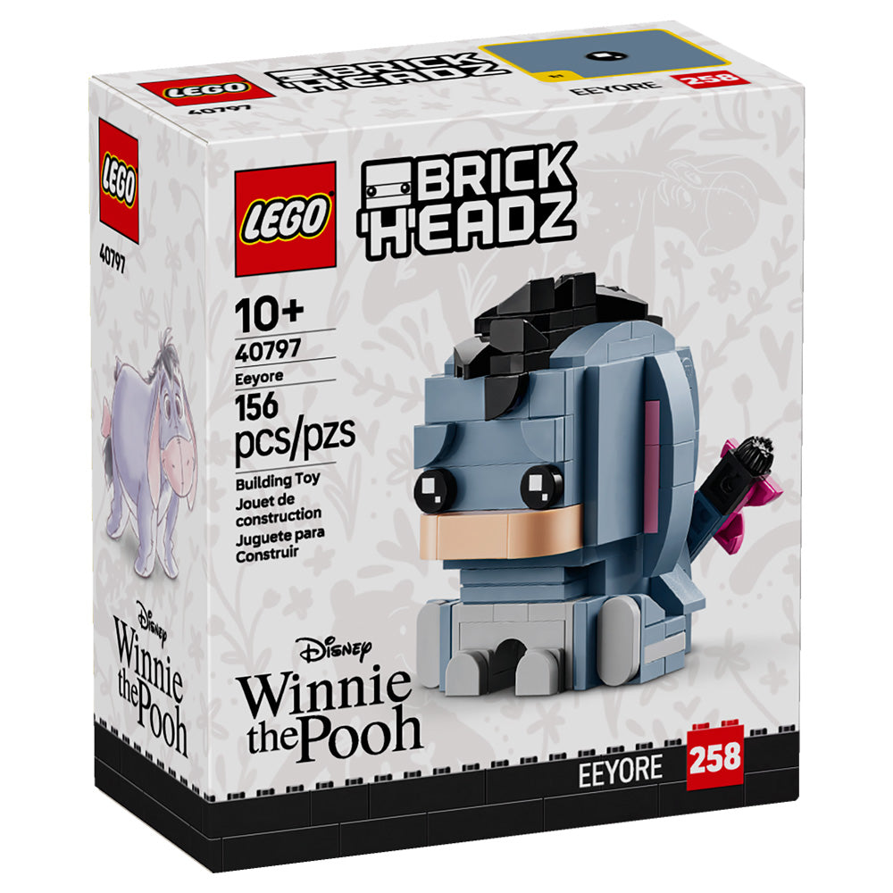 Figura construible de Ígor LEGO BrickHeadz con orejas móviles y base de exhibición inspirada en Winnie the Pooh
