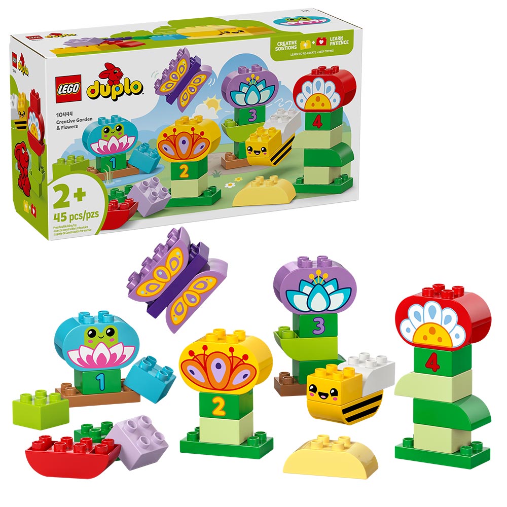 Juguete LEGO DUPLO Jardín y Flores Creativas con flores, animales y bloques para apilar