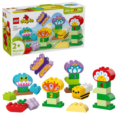 Juguete LEGO DUPLO Jardín y Flores Creativas con flores, animales y bloques para apilar
