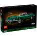 LEGO Icons Jaguar E-Type 11381 verde clásico con llantas de radios, capó y puertas abatibles, 1673 piezas