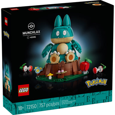 LEGO Pokémon Munchlax 72150 articulado con manzana, tocón y 757 piezas