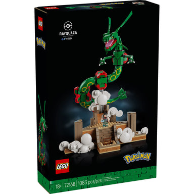 LEGO Pokémon Rayquaza 72168 articulado con Tristana, Ultra Ball y base del Pilar Celeste, 1083 piezas