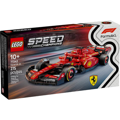 LEGO Speed Champions Ferrari SF-24 F1 77242 auto de carreras de Fórmula 1 con minifigura de piloto Ferrari y detalles auténticos del monoplaza 2024