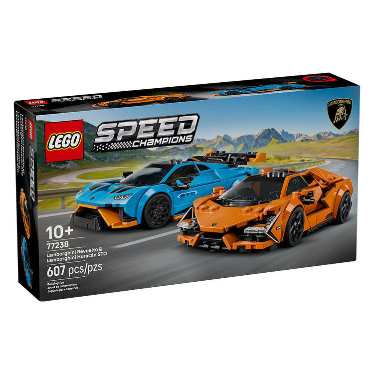 LEGO Speed Champions Lamborghini Revuelto y Huracán STO 77238 con 2 autos y minifiguras