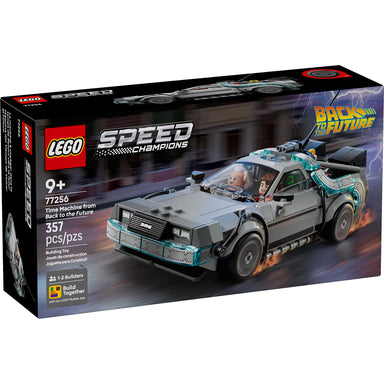 LEGO Speed Champions Máquina del Tiempo Regreso al Futuro 77256 DeLorean con Marty McFly y Doc Brown