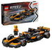 Set LEGO Speed Champions McLaren F1 Team MCL38 con minifigura de piloto, detalles del modelo 2024, halo, alerón trasero y neumáticos Pirelli.
