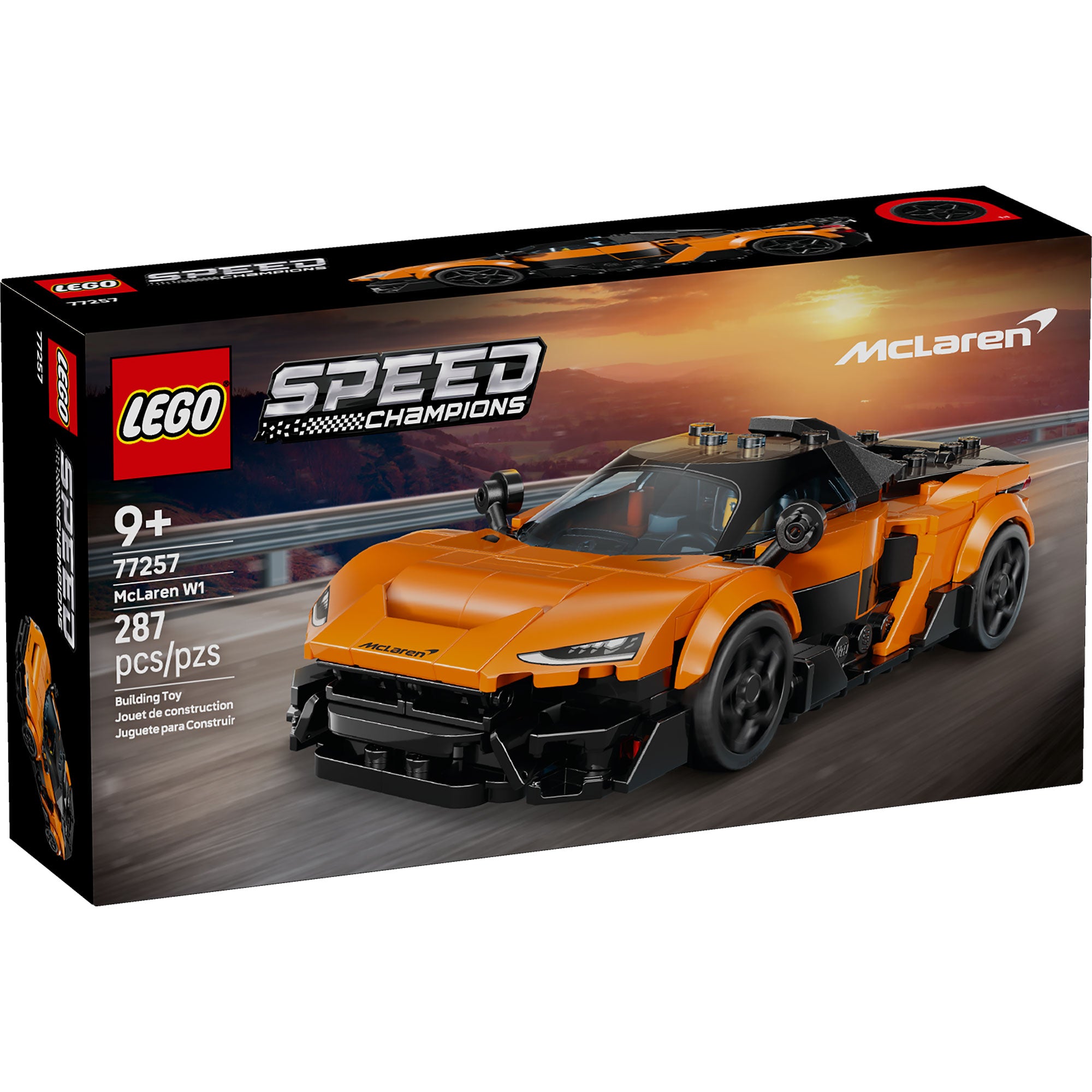 LEGO Speed Champions McLaren W1 77257 con minifigura de piloto y detalles realistas