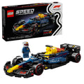 Set LEGO Speed Champions Red Bull Racing RB20 F1 con minifigura de piloto, detalles auténticos del modelo 2024, alerón trasero, halo y neumáticos Pirelli.