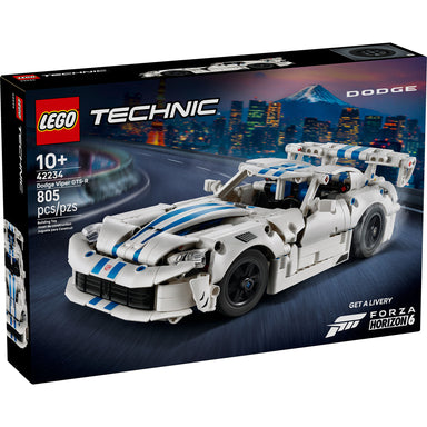 LEGO Technic Dodge Viper GTS-R 42234 con motor V10, alerón, diferencial, capó y puertas abatibles, 805 piezas