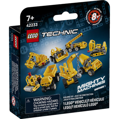 LEGO Technic Máquinas Poderosas 42233 caja sorpresa con vehículos de construcción coleccionables y función móvil