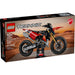 LEGO Technic Moto Ducati Desmo450 MX Factory 42238 roja con suspensión, dirección y motor monocilíndrico, 457 piezas