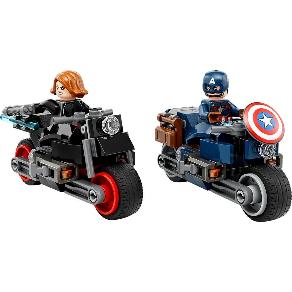 Motos de Viuda Negra y el Capitán América