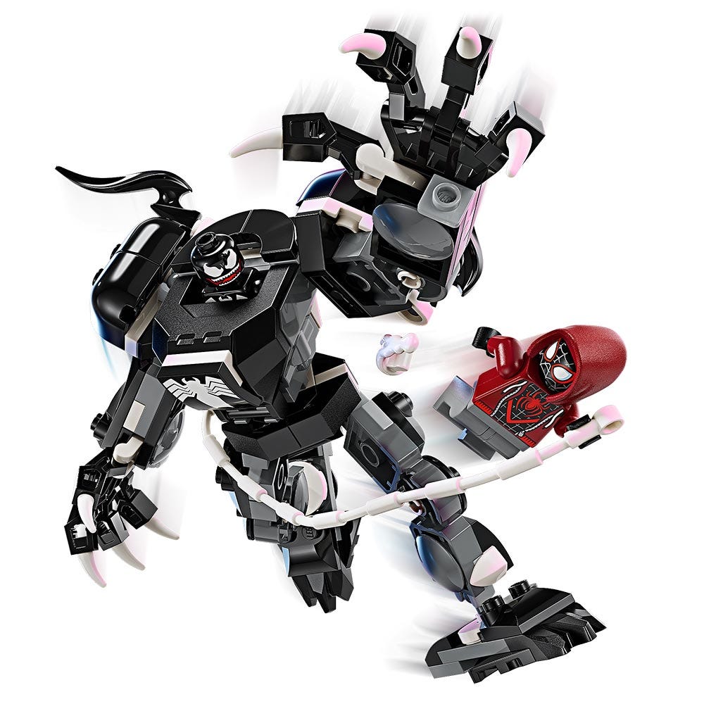 Mech Robótico de Venom vs. Miles Morales