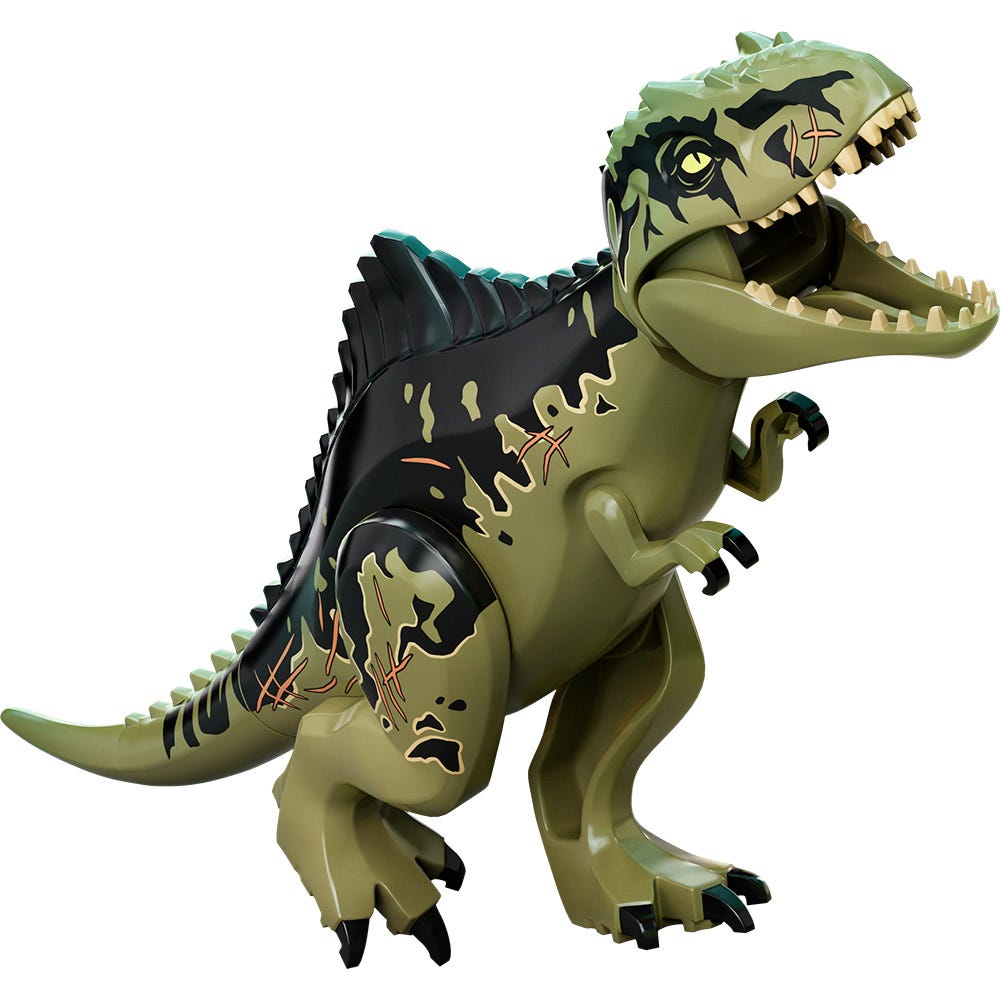 Ataque del Giganotosaurio y el Therizinosaurio