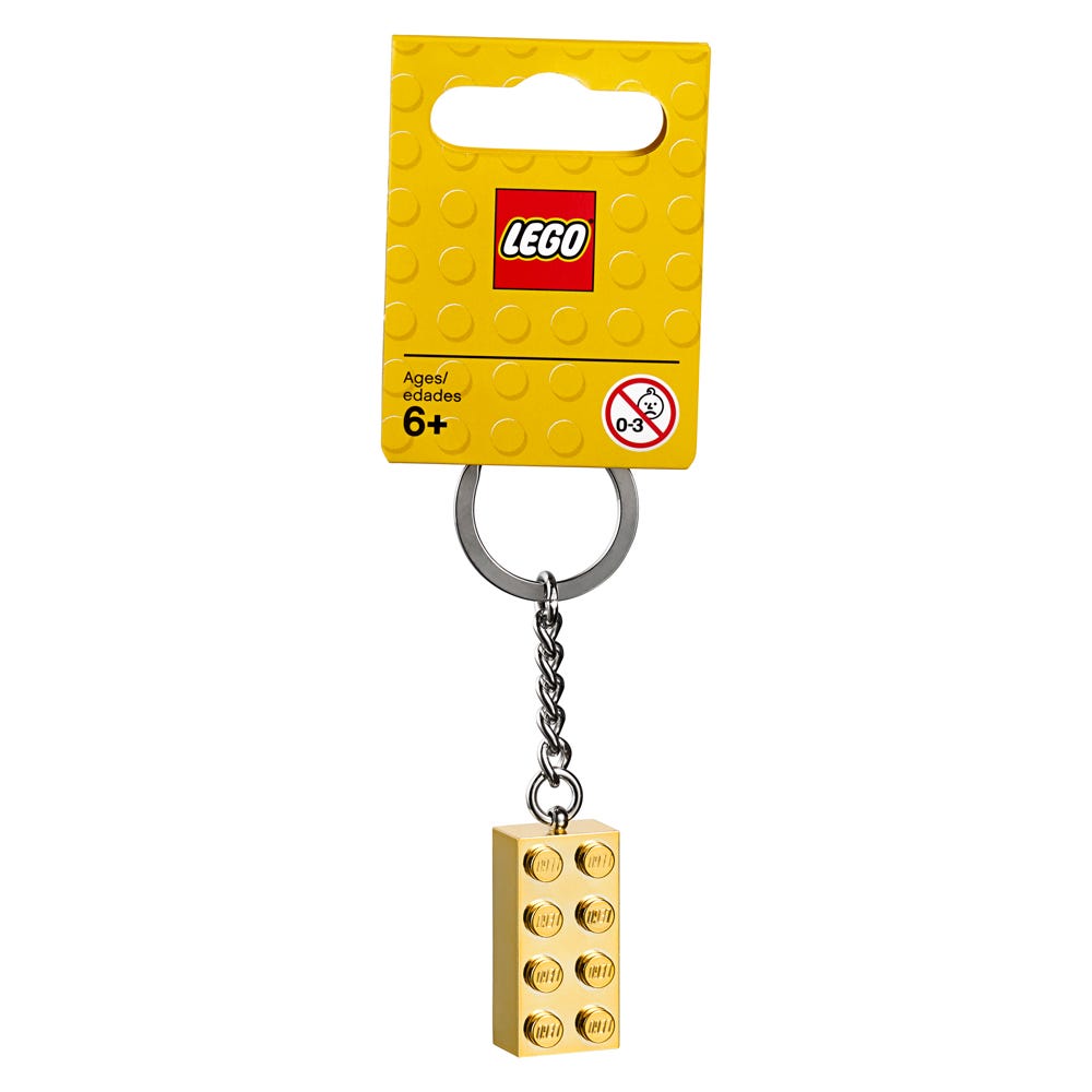 Llavero con ladrillo dorado LEGO®