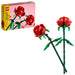 Rosas rojas LEGO con tallos ajustables para jarrón decorativo